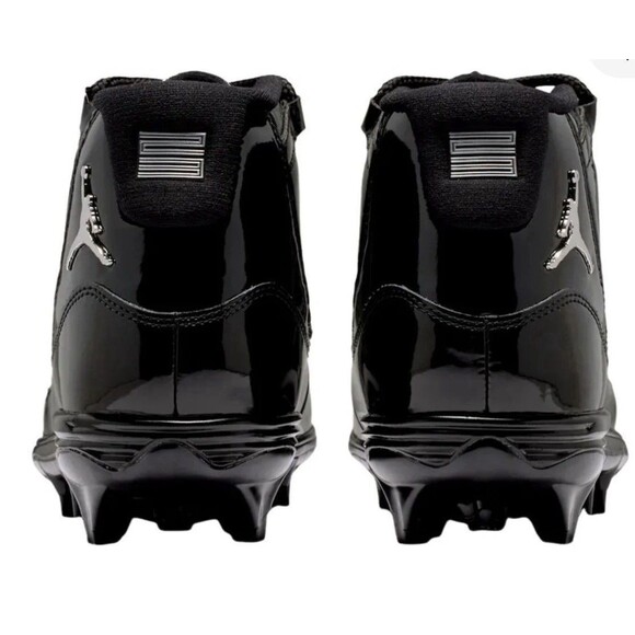Mens Size 14 Jordan Retro 11 Mid TD Football Cleat Patent Black HM7324-001 main image 4